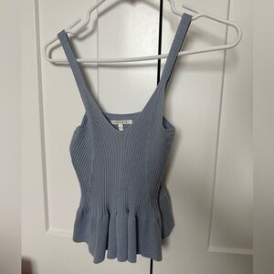 Band new- blue sweater flare tank top